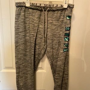 PINK heathered grey jogger sweats